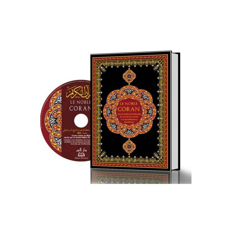 Le Noble Coran GRAND FORMAT Arabe / Français / Phonétique avec CD d'accompagnement du Coran - Edition Ennour - 2128 