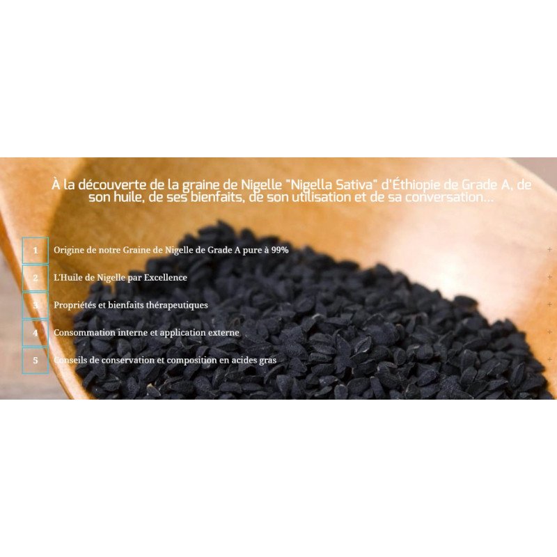 Graine de Nigelle "Habachia" - Ethiopie - Grade A pureté 99% certifiée - 100 gr - Wadi ShibamGraine de Nigelle "Habachia" - Ethi
