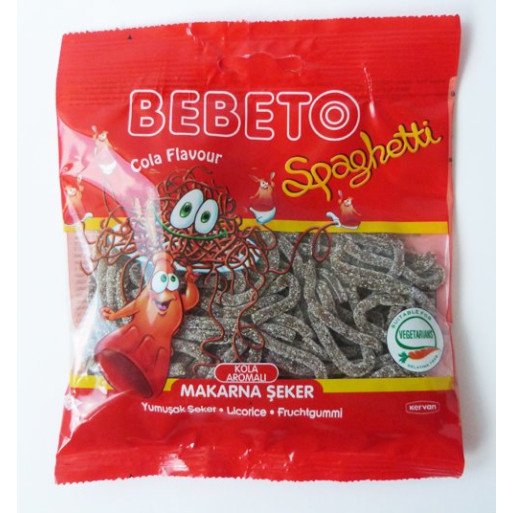 Bonbons Spaghetti au Cola - Bebeto - Halal - Sachet 80gr