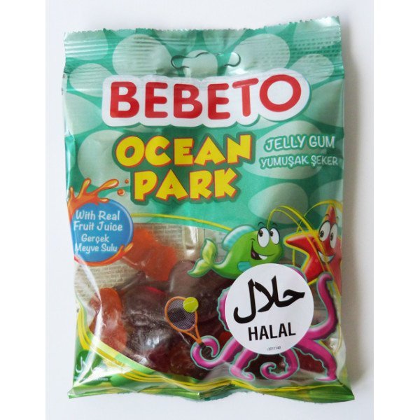 Bonbons Ocean Park - Fabriqué avec du Vrai Jus de Fruit - Bebeto - Halal - Sachet 80gr