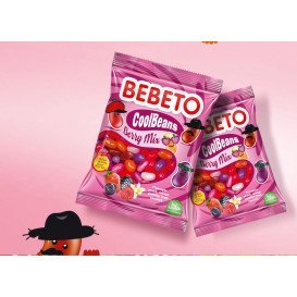 Bonbons Cool Beans - Berry Mix - Fabriqué avec du Vrai Jus de Fruit - Bebeto - Halal - Sachet 60gr