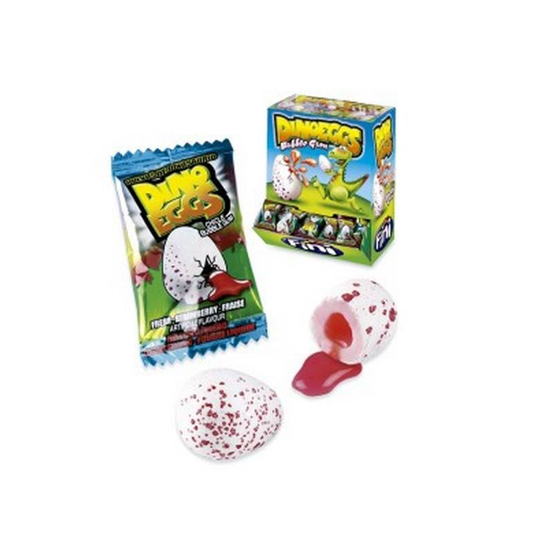 Bonbons -Dino Eggs - Bubble Gum - Fini - Halal