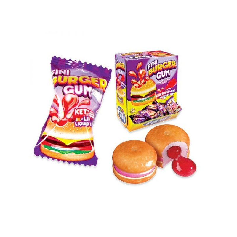 Bonbons - Burger Gum - Bubble Gum - Fini - Halal