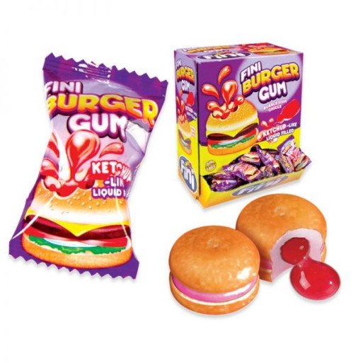 Bonbons - Burger Gum - Bubble Gum - Fini - Halal