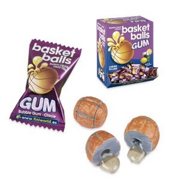 Bonbons - Basket Balls - Bubble Gum - Fini - Halal