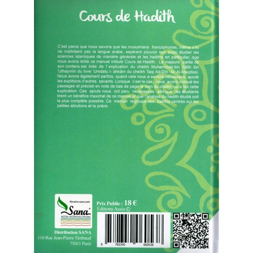 Cours de Hadith , Bilingue fr/ar - Edition Assia 