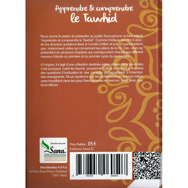 Apprendre et Comprendre Le Tawhid, Bilingue fr-ar - Edition-Assia