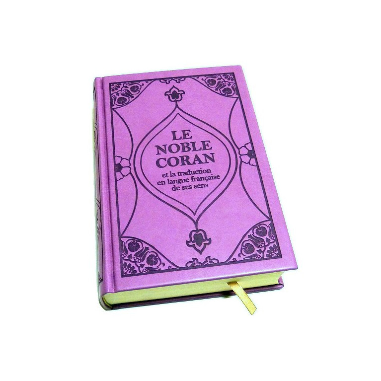 Le Saint Coran Mauve - Arabe et Français - Couverture Haute Gamme - Simili-Daim