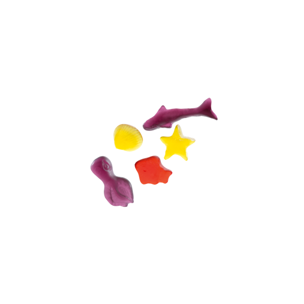 Bonbons Ocean Park - Fabriqué avec du Vrai Jus de Fruit - Bebeto - Halal - Sachet 80gr