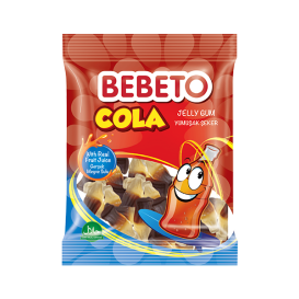 Bonbons Cola - Fabriqué avec du Vrai Jus de Fruit - Bebeto - Halal - Sachet 80gr