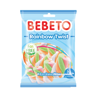 Bonbons Marshmallow - Rainbaw Twist - Sans Gras - Bebeto - Halal - Sachet 60gr