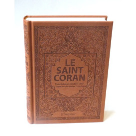 Le Saint Coran - Arabe / Français / Phonétique - Edition De Luxe - Couverture En Daim Couleur Marron