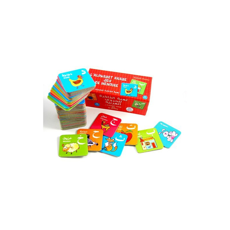 l'Alphabet Arabe Jeu de Mémoire - 56 Cartes - GoodWord - A partir de 3 ans l'Alphabet Arabe Jeu de Mémoire - 56 Cartes - GoodWord - A partir de 3 ans