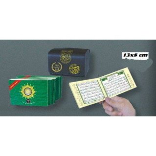 30 Livrets du Coran Al-Tajwid - Pochette en Simili-Cuir - 2 Hizb par Livrets - Petit Format - 8 x 13 cm
