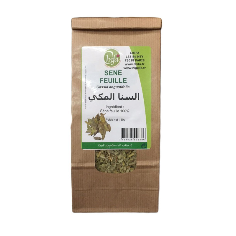 Feuille de Séné - Sana Makki - Tisane 100% Naturel - Chifa - Sachet 100 gr - 1469 Feuille de Séné - Sana Makki - Tisane 100% Naturel - Chifa - Sachet 100 gr - 1469