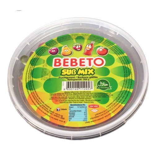 Bonbons Sub Mix - Assortiments de Bonbons Gélifiés - Bebeto - Halal - Boite de 350gr
