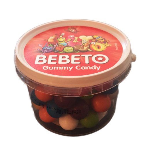 Bonbons Mixe de Fruits Boule de Bubble Gum - Bebeto - Halal - Boite de 300gr