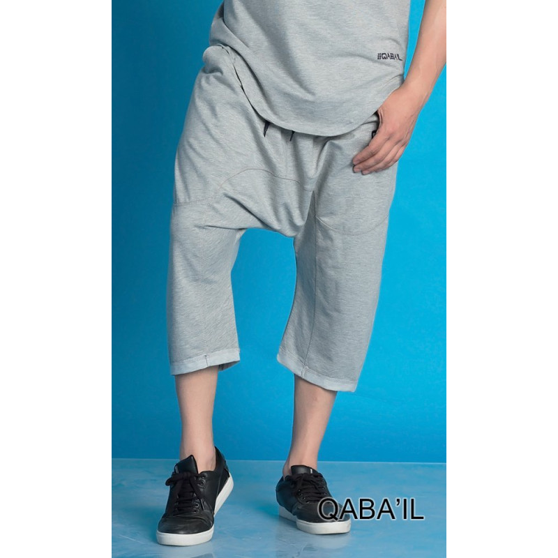 Pantacourt Jogging - Gris Clair - Sarouel Nautik Qaba'il - 3018 Pantacourt Jogging - Gris Clair - Sarouel Nautik Qaba'il - 3018
