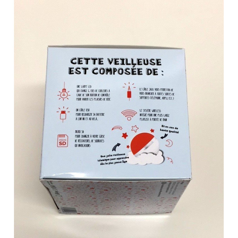 Veilleuse Islamique, Coranique pour Enfants - 6 couleurs, Bluetooth, Invocations, Coran, Adhan... - Mooslim Toys Veilleuse Islamique, Coranique pour Enfants - 6 couleurs, Bluetooth, Invocations, Coran, Adhan... - Mooslim Toys