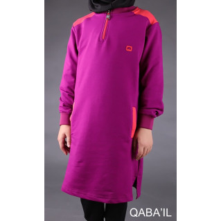 Tunique Longue Jogging - Violet - Qaba'il - 6258