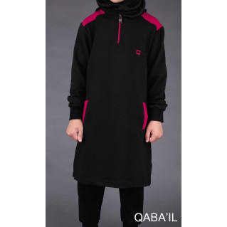 Tunique Longue Jogging - Noir - Qaba'il - 6256