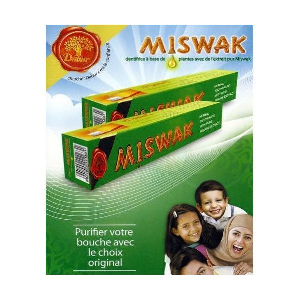 Dentifrice Herbal Miswak - 120gr + 50gr Gratuit - Laboratoire Dabur