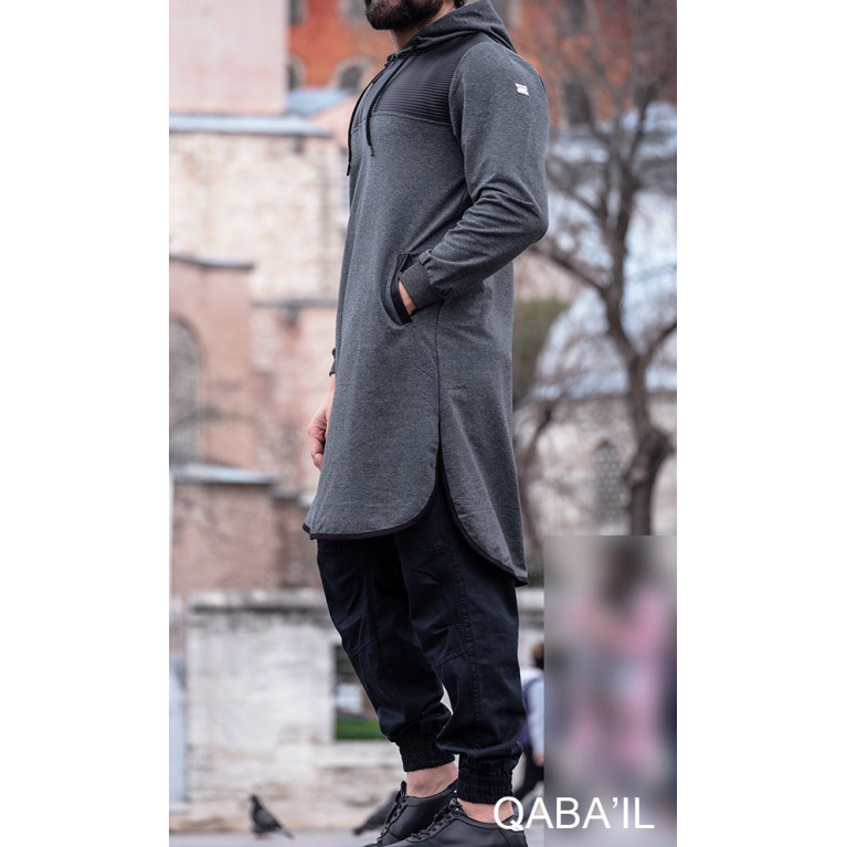Qamis Jild court Anthracite manches longues Qaba il - 2057 Qamis Jild court Anthracite manches longues Qaba il - 2057