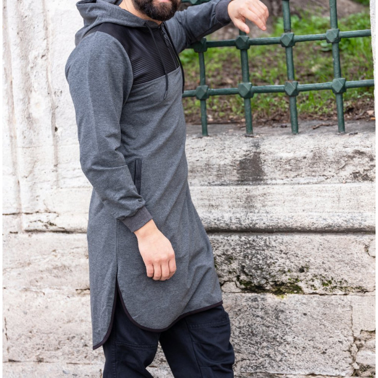 Qamis Jild court Anthracite manches longues Qaba il - 2057 Qamis Jild court Anthracite manches longues Qaba il - 2057