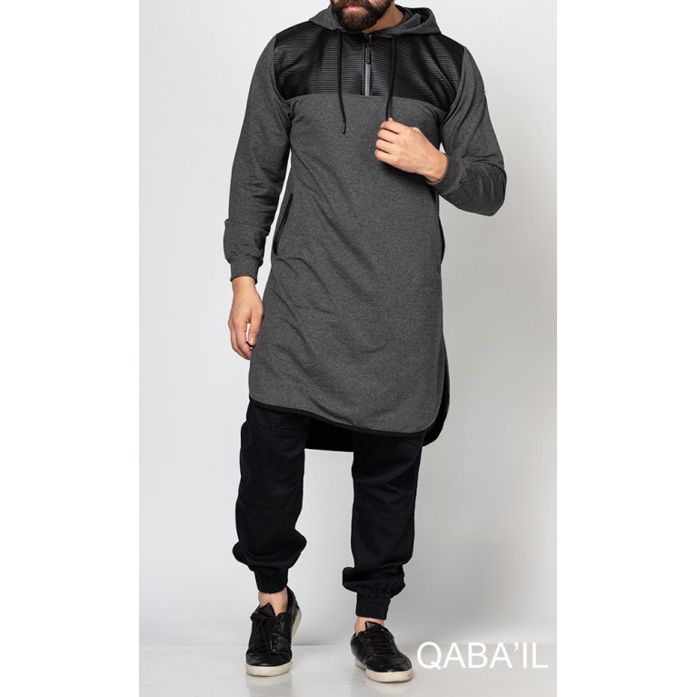 Qamis Jild court Anthracite manches longues Qaba il - 2057 Qamis Jild court Anthracite manches longues Qaba il - 2057
