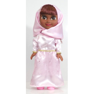 Poupée Musulmane Métisse - Chifa Parlante - Robe Rose - 3ans+