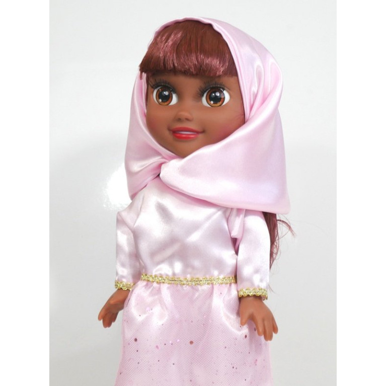 Poupée Musulmane Métisse - Chifa Parlante - Robe Rose - 3ans+