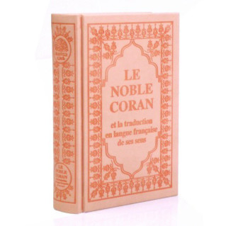 Le Saint Coran Rose Pâle - Arabe et Français - Couverture Haute Gamme - Simili-Daim