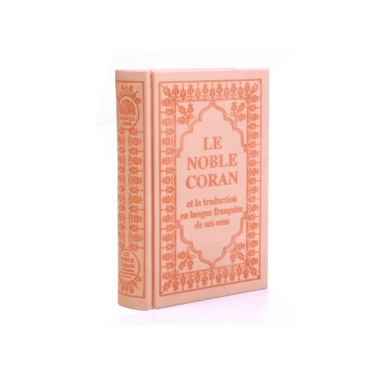 Le Saint Coran Rose Pâle - Arabe et Français - Couverture Haute Gamme - Simili-Daim