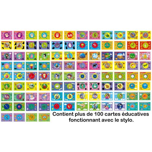 Le Stylo Interactif et Intelligent - plus de 100 cartes d'éveils pour les enfants - fr/ar - à partir de 3 ans + 4596