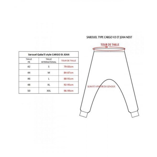 Saroual Pants - Indigo - Coupe Djazairi - Qaba'il