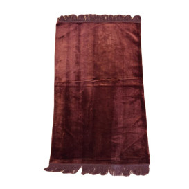 Tapis De Prière Adulte  - Couleur Marron Unie Sans Motifs - 67 x 118 cm