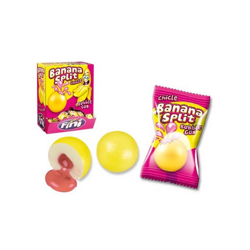 Bonbons Banana Split Bubble Gum Fini Halal Al Hidayah