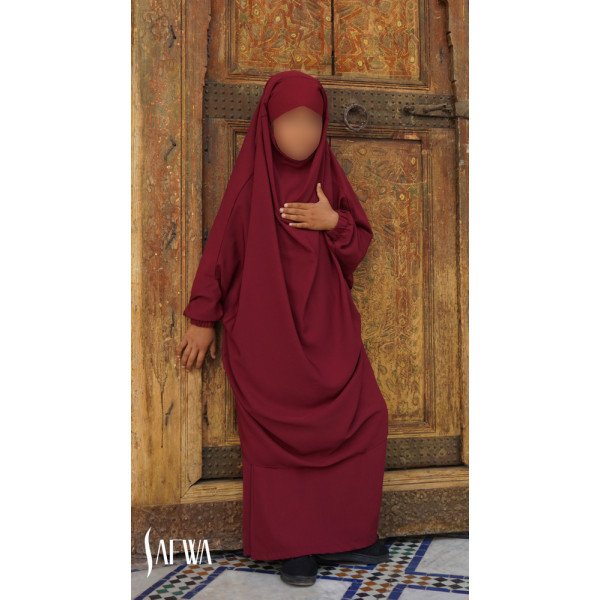 Jilbab Enfant - Bordeaux - Safwa