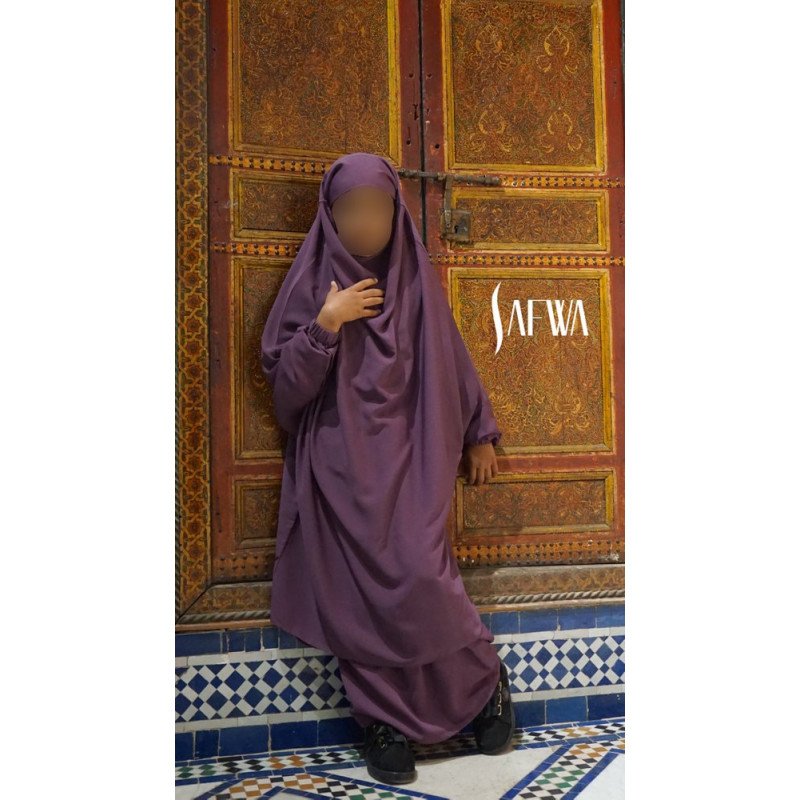 Jilbab Enfant - Lila Foncé - Safwa