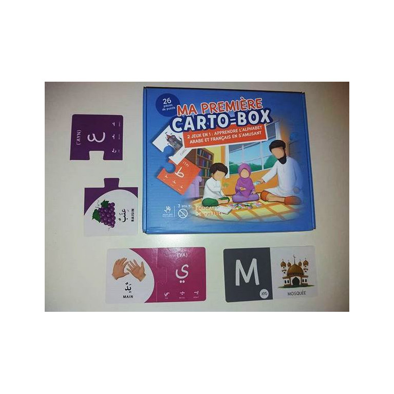 J'Apprends l'Alphabet Arabe en S'Amusant - Carto Box - Puzzle Educatif - Muslim Kid -  A partir de 3 ans