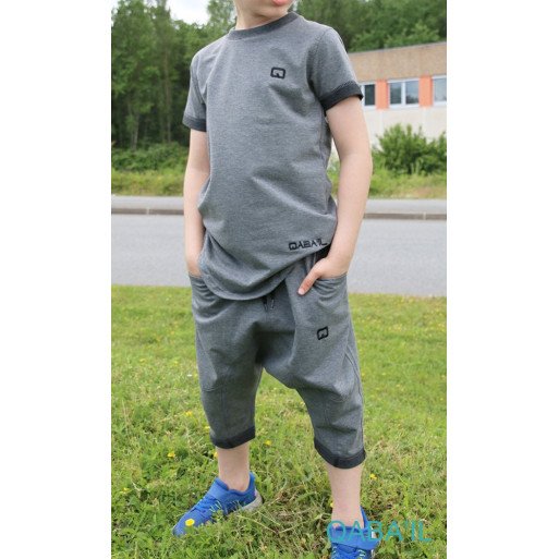 Ensemble Nautik Kid - Anthracite - Sarouel + T-Shirt de 3 à 16 ans - Qaba'il