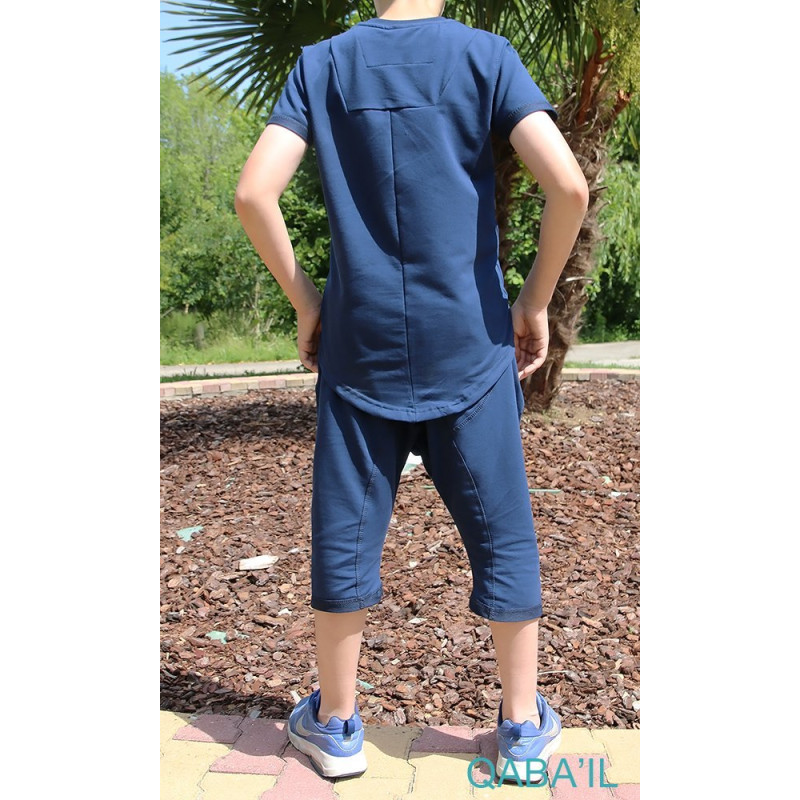 Ensemble Nautik Kid - Bleu Nuit - Sarouel + T-Shirt de 3 à 16 ans - Qaba'il Ensemble Nautik Kid - Bleu Nuit - Sarouel + T-Shirt de 3 à 16 ans - Qaba'il
