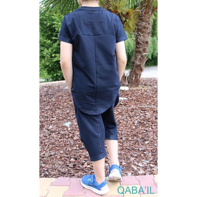 Ensemble Nautik Kid - Bleu Nuit - Sarouel + T-Shirt de 3 à 16 ans - Qaba'il Ensemble Nautik Kid - Bleu Nuit - Sarouel + T-Shirt de 3 à 16 ans - Qaba'il