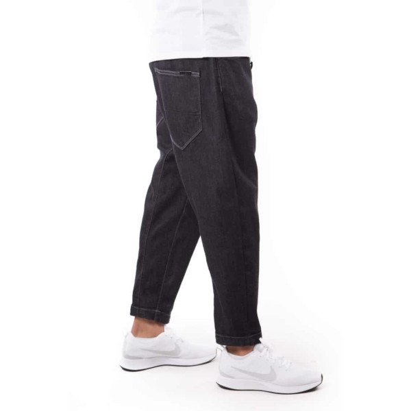 Saroual D1 Jeans Pantacourt - Coupe Djazairi - Noir Brut - Timssan