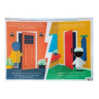 Autocollant ou Sticker - En Entrant et En Sortant de la Maison - A5 : 14 x 20 cm - Mooslim Toys