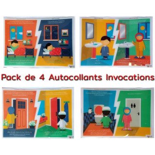Autocollant ou Sticker - Packs des 4 autocollants - A5 : 14 x 20 cm - Mooslim Toys