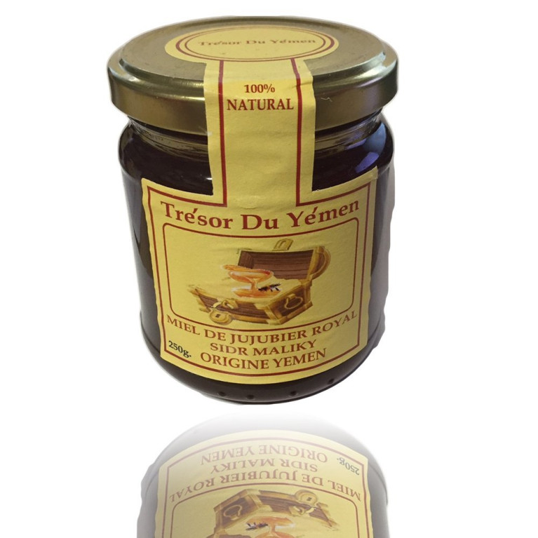 Miel de Jujubier Royal - Miel de Sidr Maliky - Origine Yemen - Trésor du Yémen - 250g