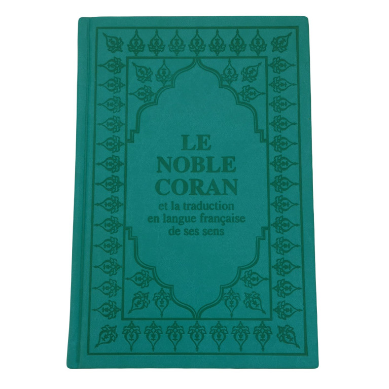 Le Saint Coran - Arabe et Français - Couverture Vert Canard - Haute Gamme - Simili-Daim