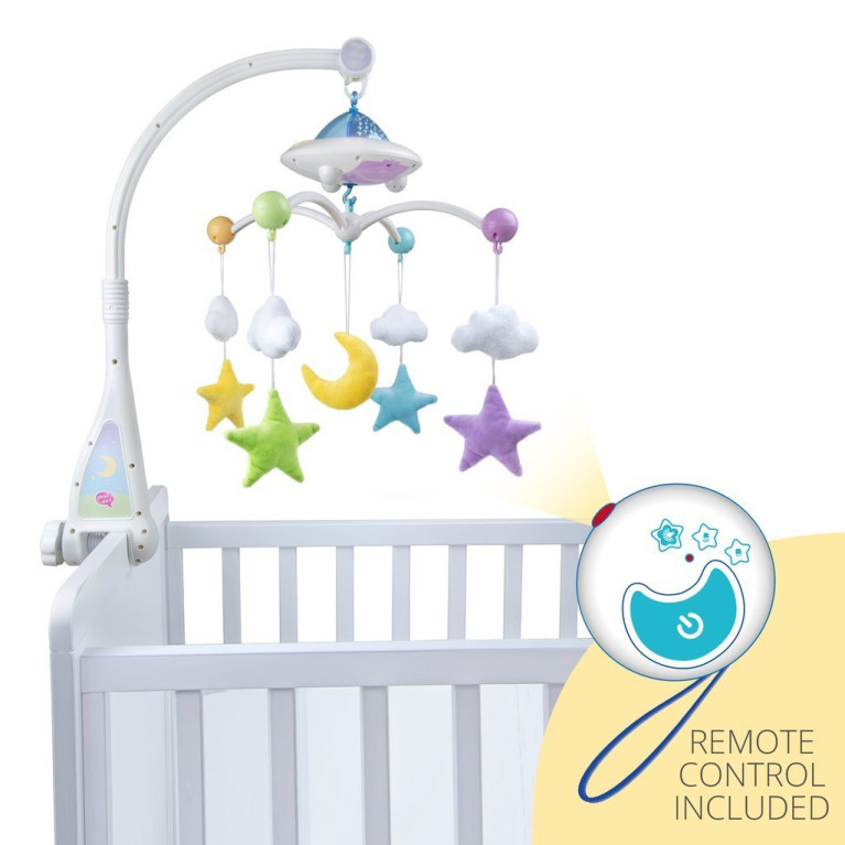 Moon & Stars - Mobile Bébé + Télécommande, Projection Lumière - 35 minutes Récitation Apaisante du Coran Moon & Stars - Mobile Bébé + Télécommande, Projection Lumière - 35 minutes Récitation Apaisante du Coran