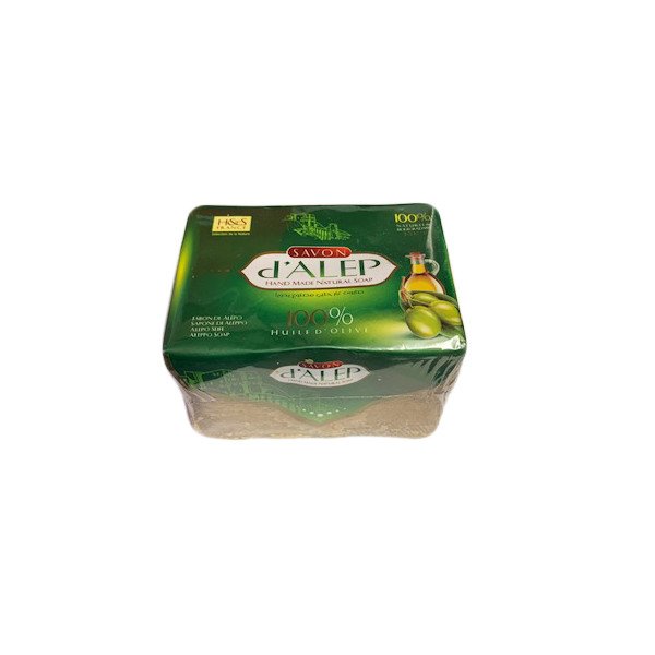 Savon d'Alep 100% Huile d'Olive - Traditionnel et Naturel Biodégradable - Env.200g - H & S France